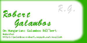 robert galambos business card